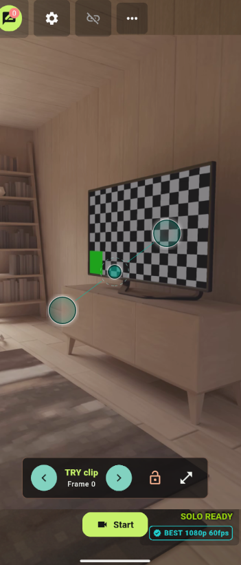 Live camera screen